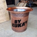 Tepsili bakır kumda kahve makinesi